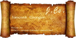 Jancsek Csongor névjegykártya